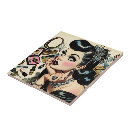  Schattige Gothic Pin Up Tegeltje (Zijkant)