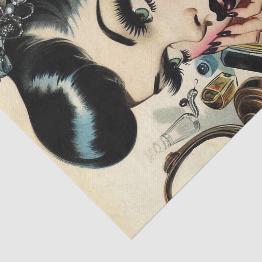  Schattige Gothic Pin Up Tissuepapier (Detail)