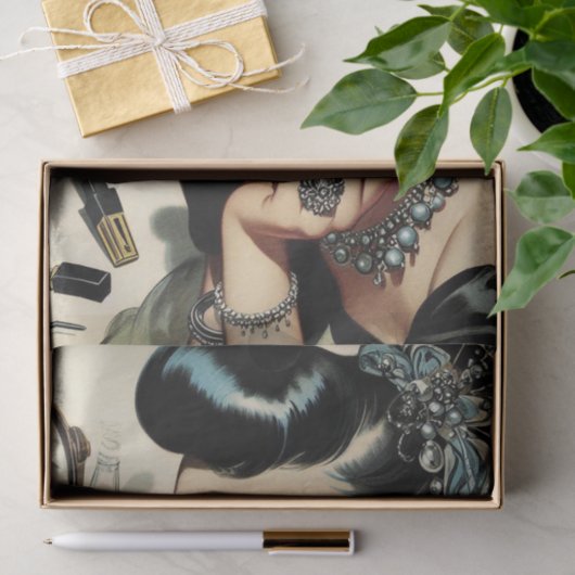 Schattige Gothic Pin Up Tissuepapier (Geschenk)