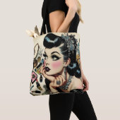  Schattige Gothic Pin Up Tote Bag (Dichtbij)