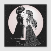 Schattige gothische emo-kinderen zoenen op Valenti (Voorkant)