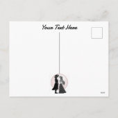 Schattige gothische emo-kinderen zoenen op Valenti Feestdagenkaart (Achterkant)