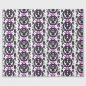 Schattige gotisch meisje Paarse kerst Cadeaupapier (Vlak)