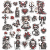 Schattige Gotische Baby's 2 Sticker (Voorkant)
