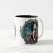 Schattige gotische fee en uil fantasy kunst mok (Voorkant rechts)