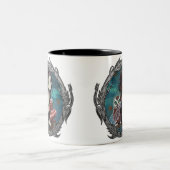 Schattige gotische fee en uil fantasy kunst mok (Center)