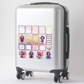 Schattige gotische tuinsuikerschedel  - Planner 2  Sticker (Koffer)