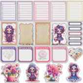 Schattige gotische tuinsuikerschedel  - Planner 2  Sticker (Voorkant)