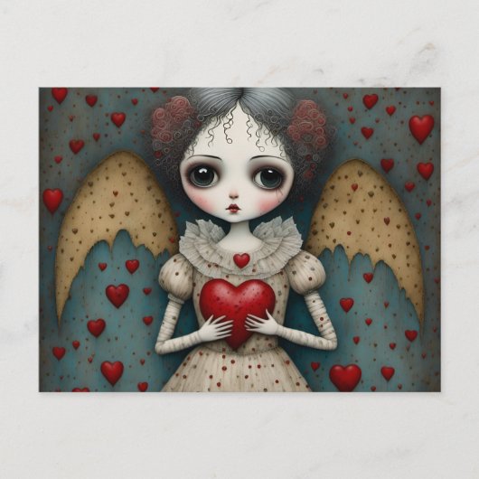 Schattige Gotische Valentijn Doll Briefkaart (Voorkant)