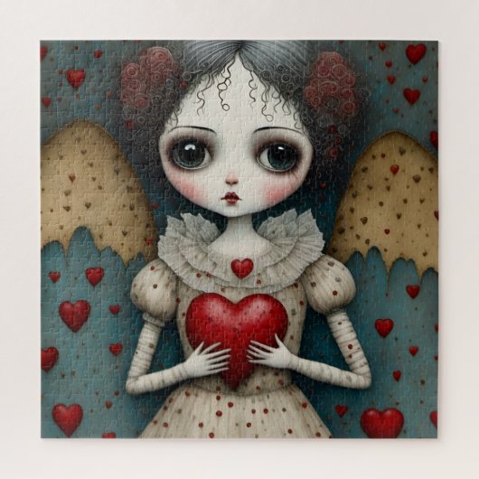Schattige Gotische Valentijn Doll Legpuzzel (Verticaal)