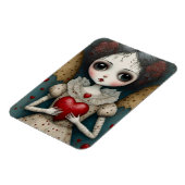 Schattige Gotische Valentijn Doll Magneet (Linkerzijde)