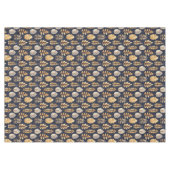 Schattige Goud/Blauw Herfstbladeren Tafelkleed (Voorkant (Horizontaal))