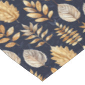 Schattige Goud/Blauw Herfstbladeren Tafelkleed (Gekanteld)