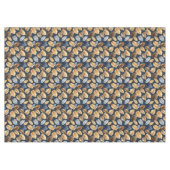 Schattige Goud/Blauw Herfstbladeren Tafelkleed (Voorkant (Horizontaal))