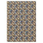 Schattige Goud/Blauw Herfstbladeren Tafelkleed (Voorkant)