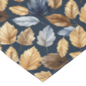 Schattige Goud/Blauw Herfstbladeren Tafelkleed (Gekanteld)