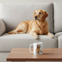 Schattige Goud Retriever Aquarel