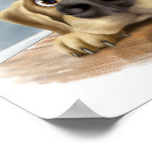 Schattige Goud Retriever Cartoon  Poster (Hoek)