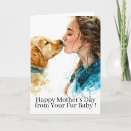 Schattige Goud Retriever Gelukkige Moederdag Mama  Kaart