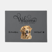 Schattige Goud Retriever Hond Deurmat (Voorkant)
