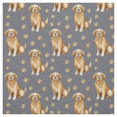 Schattige Goud Retriever Hond Stof (Swatch)