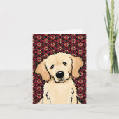 Schattige Goud Retriever Kaart (Voorkant)