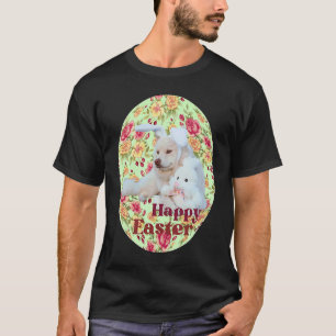 Schattige Goud Retriever met Paashaasoren T-shirt