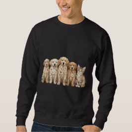Schattige Goud Retriever Puppies & Kitten Trui