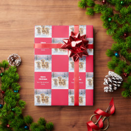 Schattige Goud Retrievers In Sneeuw Puppy Kerstmis Cadeaupapier