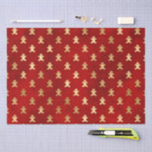 Schattige goud rood peperkoekje elegant kerstfeest tissuepapier (Craft)
