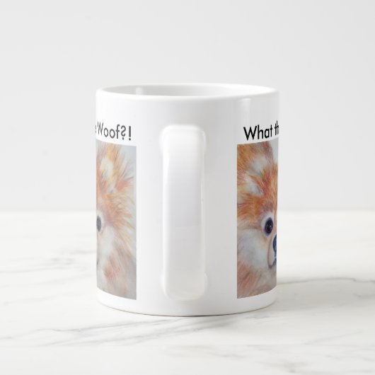 SCHATTIGE GOUDE POMERANIËR GROTE KOFFIEKOP (Achterkant)