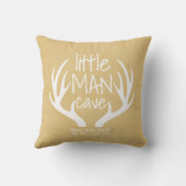 Schattige Gouden Baby Jongen Little Man Cave Geboo Kussen (Achterkant)