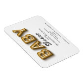 schattige gouden ballon leuk baby shower om het te magneet (Rechterzijde)