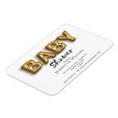 schattige gouden ballon leuk baby shower om het te magneet (Linkerzijde)