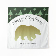 Schattige gouden Beer kerst familie