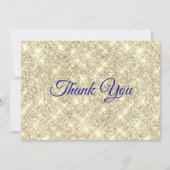 Schattige gouden faux glitter bedankkaart (Voorkant)