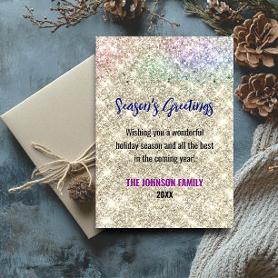 Schattige gouden faux glitter kerst nieuwjaar