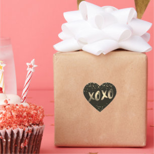 Schattige Gouden Folie Liefde XOXO Hart Confetti M Hart Sticker