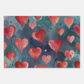 Schattige gouden harten inpakpapier (Voorkant 2)