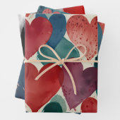 Schattige gouden harten inpakpapier vel (In situ)