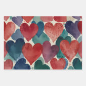 Schattige gouden harten inpakpapier vel (Voorkant)