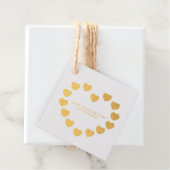 Schattige gouden harten moderne aangepaste Valenti Bedankjes Labels (Met doos)