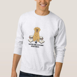 Schattige Gouden Hond Boekliefhebber Illustratie Trui
