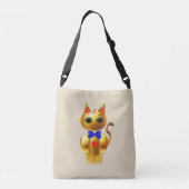 Schattige gouden kat crossbody tas (Achterkant)