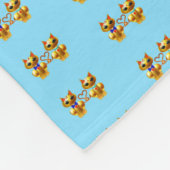 Schattige Gouden Katten Fleece Deken (Hoek)