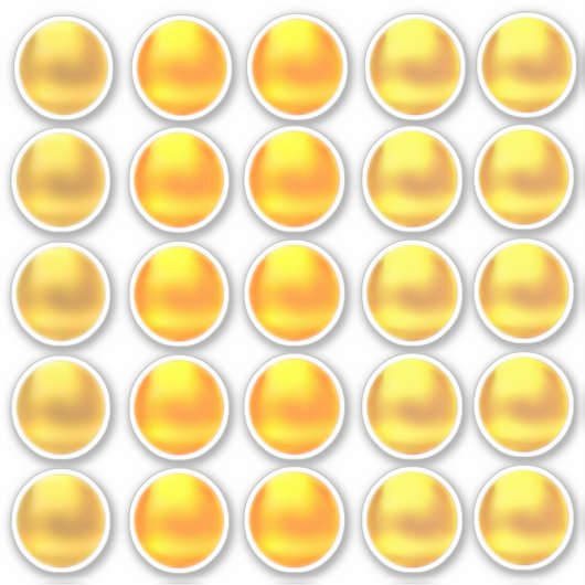 Schattige gouden punt Sticker set (Voorkant)