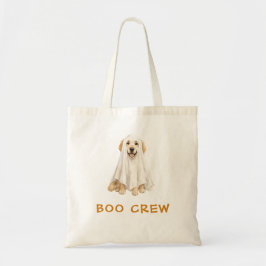 Schattige Gouden Retriever Halloween Geest Boo Cre Tote Bag