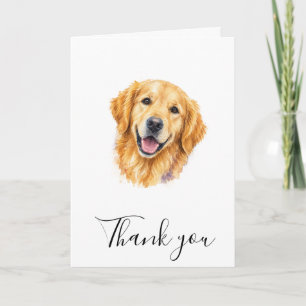 Schattige Gouden Retriever Hond Foto Dankbetuiging Kaart