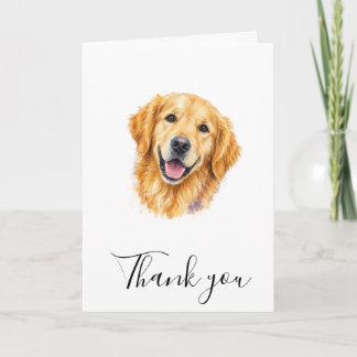 Schattige Gouden Retriever Hond Foto Dankbetuiging Kaart