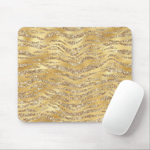 Schattige Gouden Tijgerhuid Print Patroon Dierenli Muismat